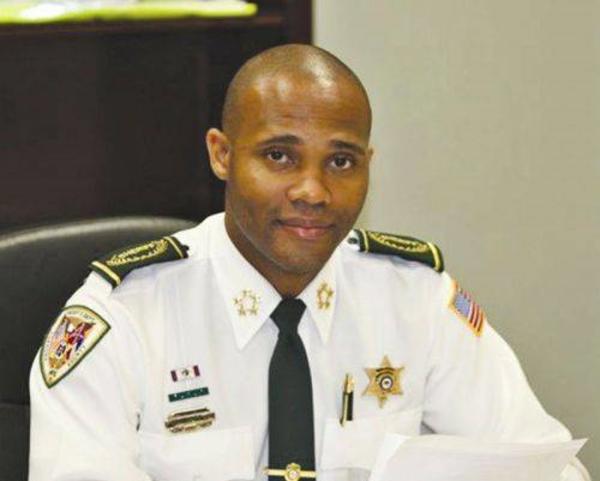 sheriff Jones at desk
